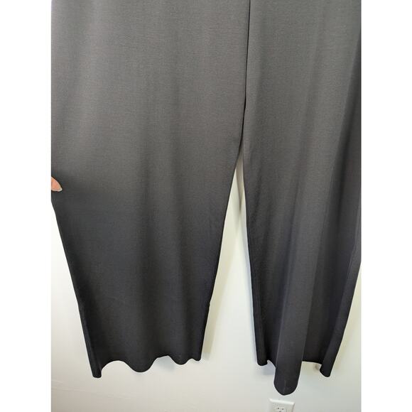NWT Misook Black Wide Leg Knit Pull-On Pants - Picture 3 of 7